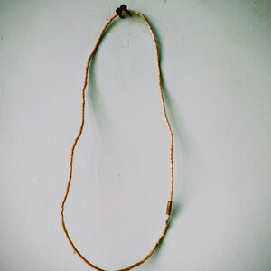 Single strand kanthi mala necklace – natural tulsi kanthi mala for spiritual and religious wear