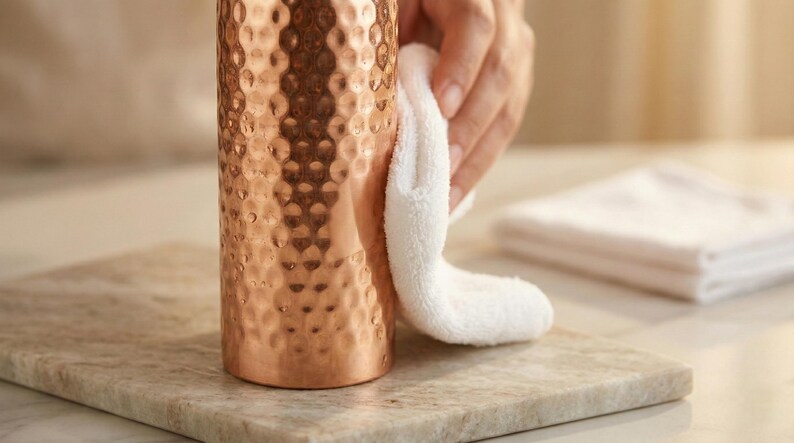 Hammered Copper Water Bottle
