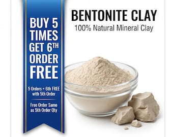 100% Natural Bentonite Clay Powder for Detox Face Mask, Hair Care