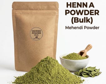 Polvo de henna orgánica a granel / Polvo de hojas de mehndi para teñir el cabello y uso herbal.