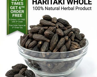 Organiczny Haritaki Cały | Terminalia Chebula Cała | Surowa Harade z Indii
