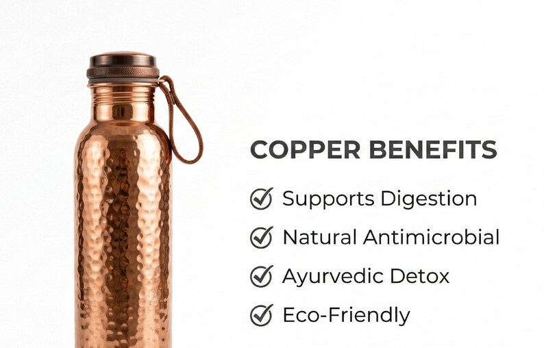 Hammered Copper Water Bottle