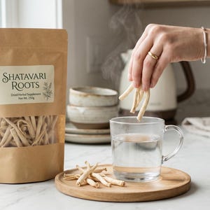 Shatavari roots with tea preparation – how to use shatavari roots in water for herbal drink and daily wellness