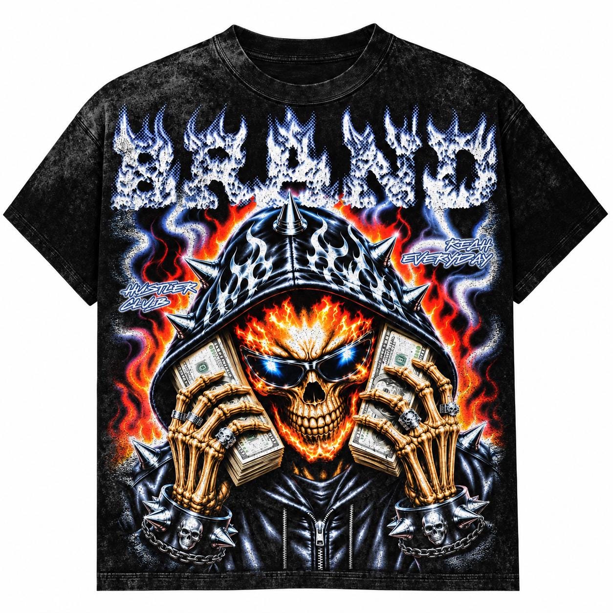Flaming Skeleton Shirt - Etsy