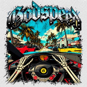 Godspeed Driver View PNG JDM Street Racing Graphic High-Resolution Digital Download