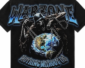 Warzone Grim Reaper Earth PNG | Dark Gothic Skull T-Shirt Design | High Resolution Transparent