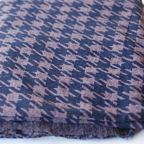 Vintage Wool Fabric, Yards of Wool, Wool Fabric for QUILTING, Jersey Wool Stretchy Fabric, Tribal Pattern Wool, Sewing Supplies, Wool