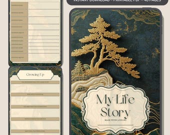 Dad Life Story Book: Ultimate Legacy Journal, Guided Prompts (PDF Digital)
