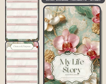 Grandma Life Story Book: Legacy Journal, Guided Prompts (PDF Digital)