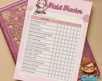 Pink Behavior Tracker Pastel Pink Habit Tracker Printable, Daily & Monthly (PDF) - Etsy