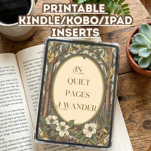 Inserto per eReader "Floral Storybook": Kindle, Kobo, iPad Vintage stampabile (download PDF)