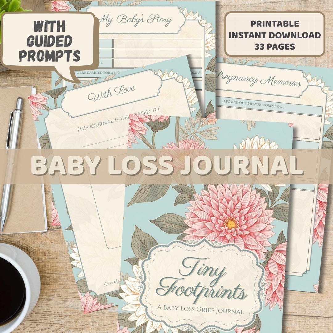 Baby Loss Grief Journal Printable: 33-page Memory Keepsake (PDF) - Etsy