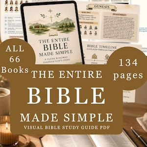 Biblia w prostym, bardzo łatwym przewodniku do nauki w formacie PDF, do druku, ilustrowana Biblia, jakiej nigdy wcześniej nie było