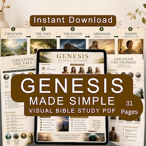 Genesi semplificata: studio biblico in PDF / Guida visiva all'Antico Testamento (download digitale)