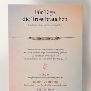 Trost Armband – Seelentröster für schwere Zeiten | Trauer, Krankheit, Trennung, Abschied, Hoffnung & Kraft