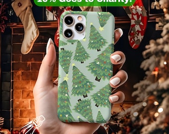 Christmas Tree Phone Case, Xmas Holiday Impact Resistant Cover