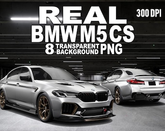 BMW M5 CS PNG Pack: 8 Transparent Background Car Renders (300 dpi)