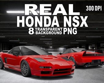 Honda NSX Transparent PNG Bundle 8 Angles High Resolution Car Clipart