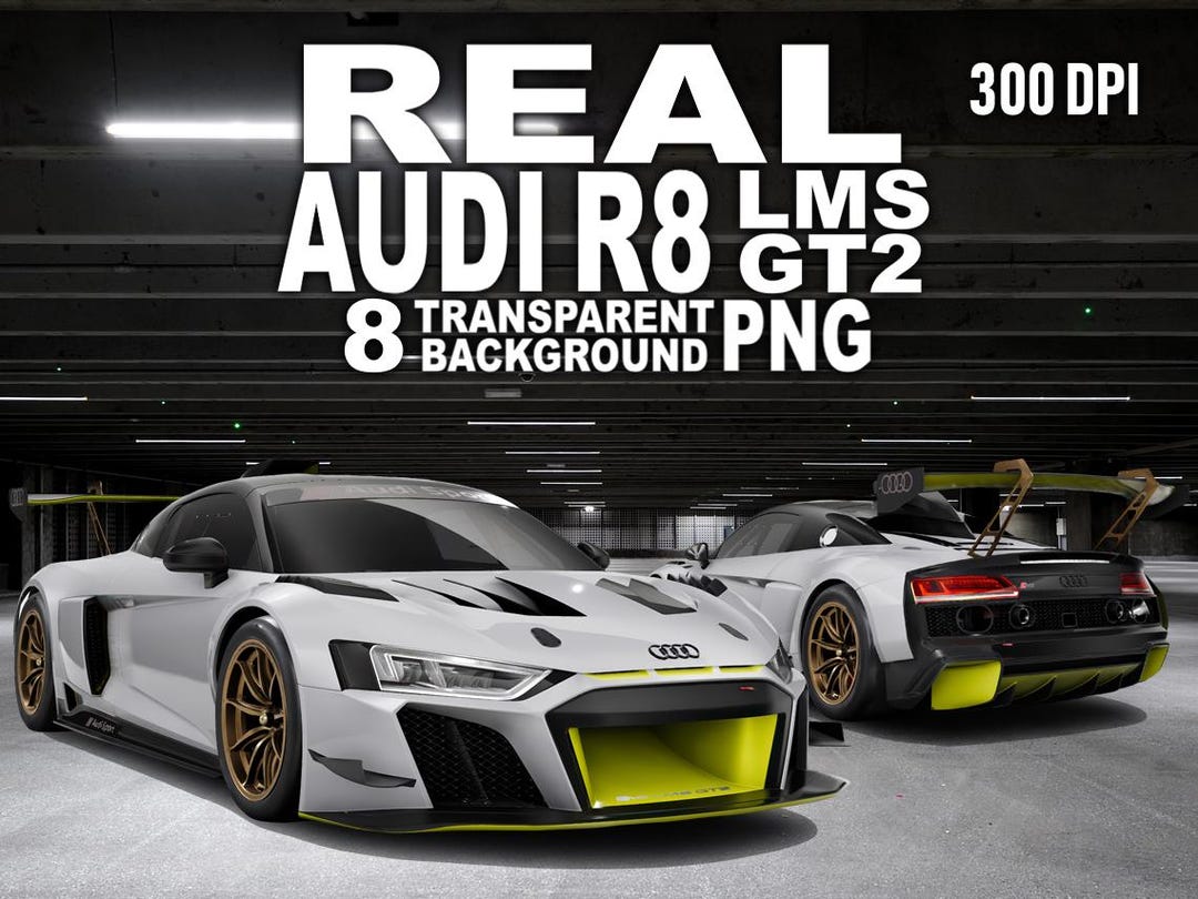 Audi R8 LMS GT2 Racing Car PNG Clipart Set – 8 Transparent Background ...