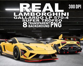 Lamborghini Gallardo LP 570-4 Super Trofeo PNG Bundle Real Car Clipart 2K+