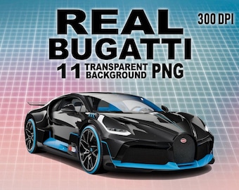 Luxury Supercar Clipart Bundle: Realistic Sports Car PNGs (Digital Download, 300 DPI)