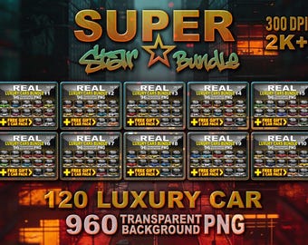 Super Star Bundle Real Luxury Car PNG Clipart Pack 2K+