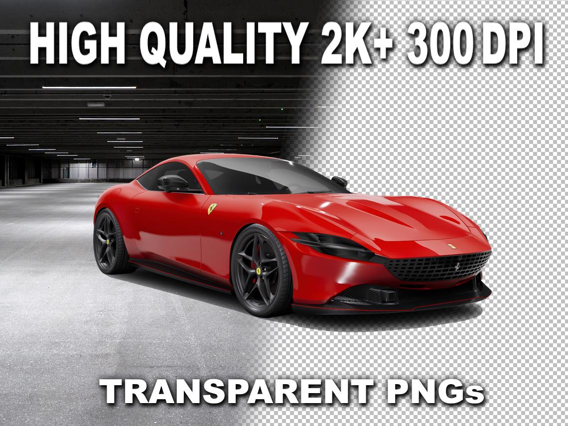 Ferrari Roma Real Car PNG Bundle 8 Transparent Background 300 DPI - Etsy