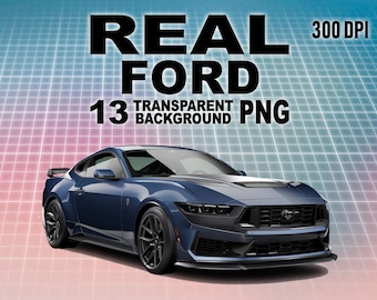Ford Car Clipart Bundle: 13 Realistic PNG Graphics (Digital Download)