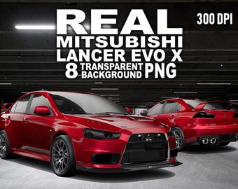 Mitsubishi Lancer Evo X PNG 8 Transparent Car Cliparts 300 DPI