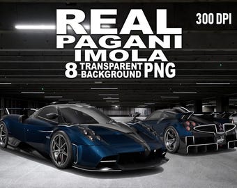 Pagani Imola Transparent PNG Set 8 Views High Resolution 300 DPI