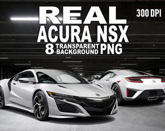 Acura NSX PNG Clipart Pack, Transparent Car Graphics (Digital Download)