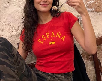 Espana Spain World Football Shirt Country Soccer Team 2026 Womens Baby Tee T-Shirt Top Flag Shirt