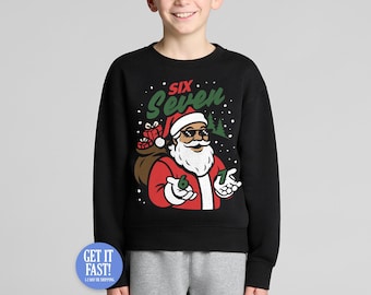 6-7 Seis Siete Suéter Navideño para Niños Suéter Juvenil Meme Niños Niñas Brainrot Internet Redes Sociales 67