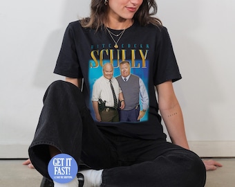 Camiseta homenaje a Hitchcock y Scully, divertida serie de televisión de Brooklyn, insignia del Departamento de Policía de Nueva York