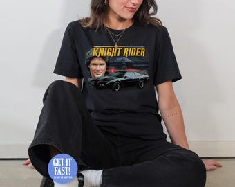 Camiseta homenaje a "El auto fantástico", años 80 y 90, David Hasselhoff, regalo vintage de Kitt