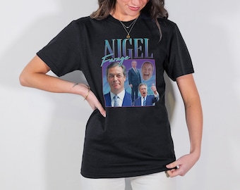 Nigel Farage Homage T-Shirt UK British Politics Reform Leader Prime Minister Unisex