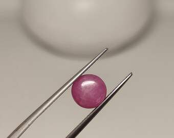Natural Round Ruby Cabochon 3.15 Cts: Jewelry Making Gemstone