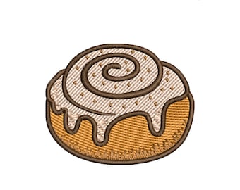 Cinnamon Roll Embroidery Design: Sweet Pastry Pattern (Instant Download, EMB Files Included)