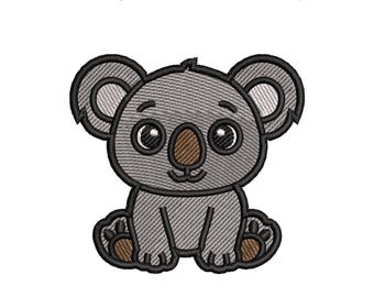 Sitting Koala Embroidery Design, Australian Animal Pattern (Instant Download)