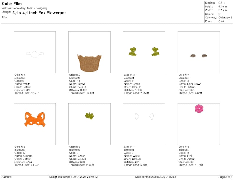 Fox Flowerpot Embroidery Design | Whimsical Woodland Outline Stitch ...