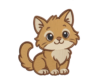 かわいい子猫の刺繍デザイン – 機械刺繍ファイル（EMB付き）