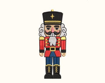 Nutcracker Christmas Embroidery Design: Holiday Soldier Pattern (Instant Download