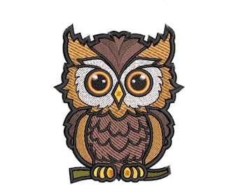 Owl Embroidery Design: Rustic Forest Bird (EMB Included)