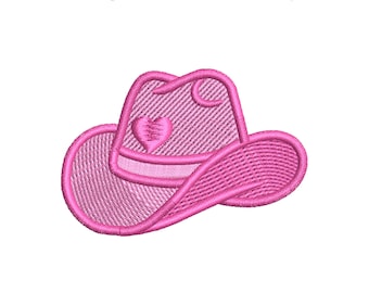 Cowgirl Hat Embroidery Design: Western Machine Embroidery File (EMB Included)