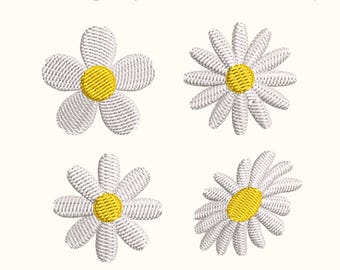 Daisies Embroidery Design: Spring Wildflower Pattern (Instant Download)