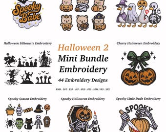 Halloween Embroidery Designs Mini Bundle – Spooky Stitch Files (EMB Included)