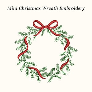 Mini Adventskranz Stickmuster: 3 Größen inklusive (Digitale Datei EMB, PES, DST)