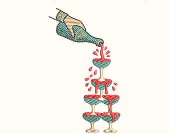 Diseño bordado para servilletas de cóctel de boda: elegante decoración de lino (archivo EMB incluido)