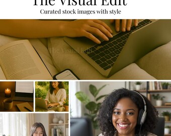 Work From Home Stock Photo Bundle | 20 Lifestyle Images for Women | Cozy Digital Photos for Small Business, Coaching, Blogging, Branding