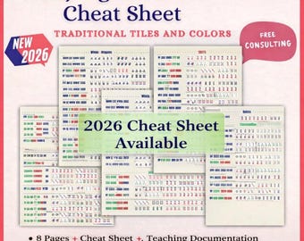 Mahjong Lovers 2026 Mahjong fusklapp, referens till amerikanska kort (förbeställning) || Referens till amerikansk Mahjong, Mahjong Lovers